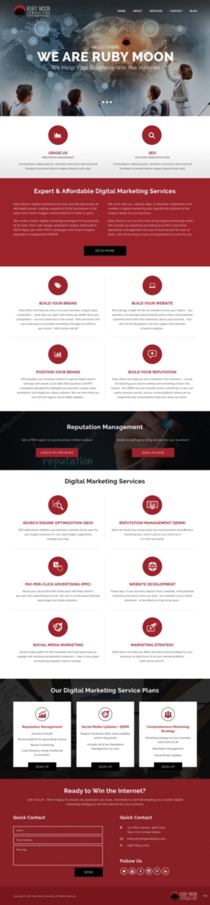 Web Design par pb pour Ruby Moon Consulting | Design : #10884608