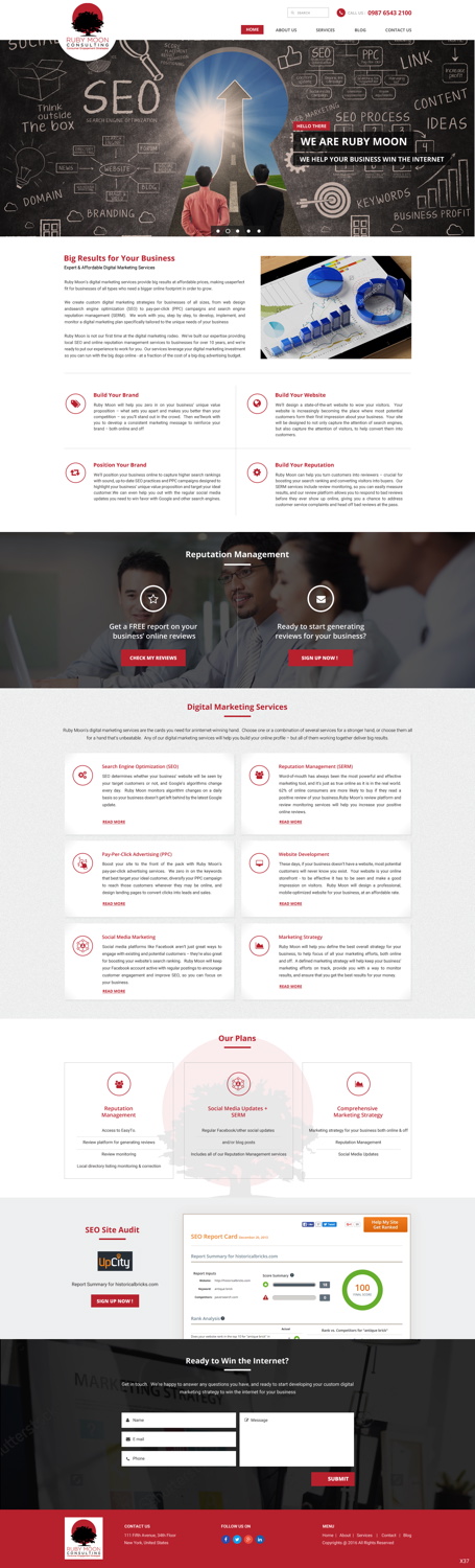 Web Design by pb for Ruby Moon Consulting | Design #10884609