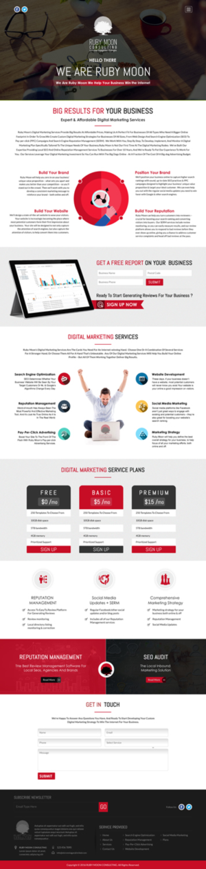 Web Design par Sbss pour Ruby Moon Consulting | Design : #10886550
