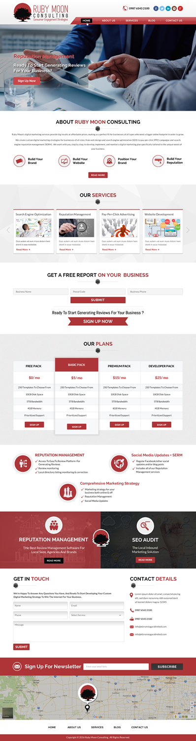 Web Design by Sbss for Ruby Moon Consulting | Design #10895992