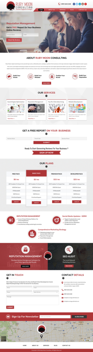 Web Design par Sbss pour Ruby Moon Consulting | Design : #10895994