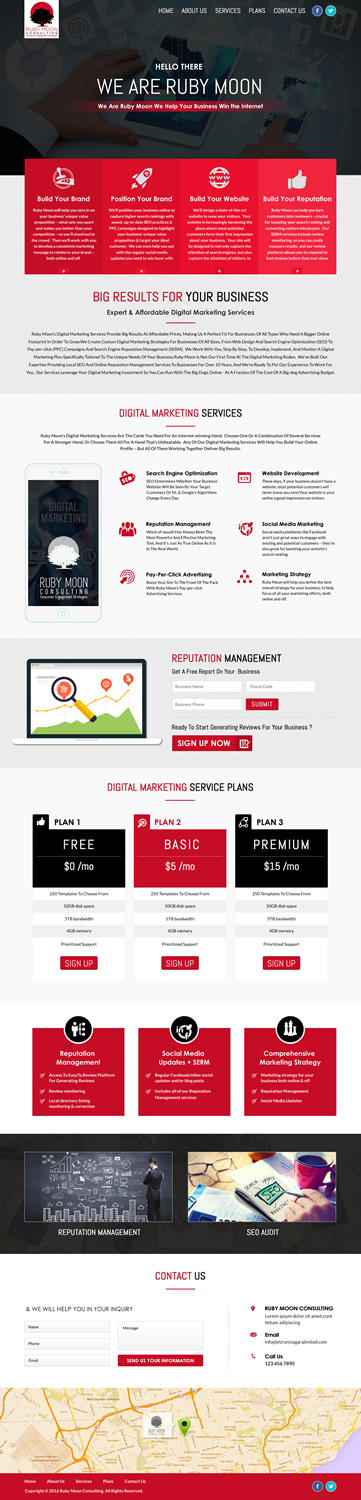 Web Design by Sbss for Ruby Moon Consulting | Design #10896105