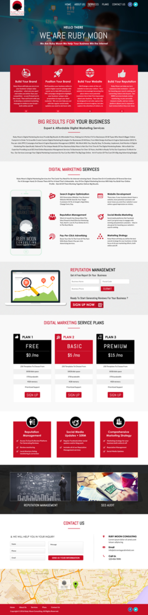 Web Design par Sbss pour Ruby Moon Consulting | Design : #10896107