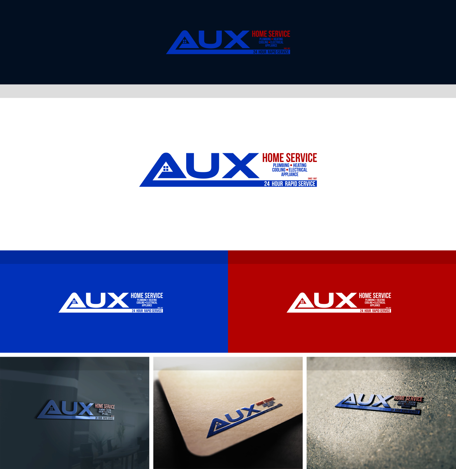 Diseño de Logo por ARTSM para Aux Mechanical, inc | Diseño #10879386