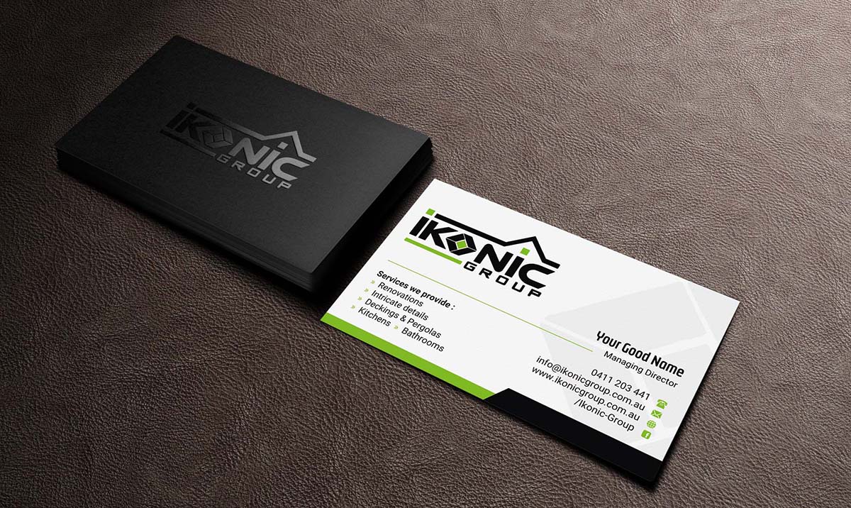 Business Card Design by INDIAN_Ashok for ikonic group | Design #10892145