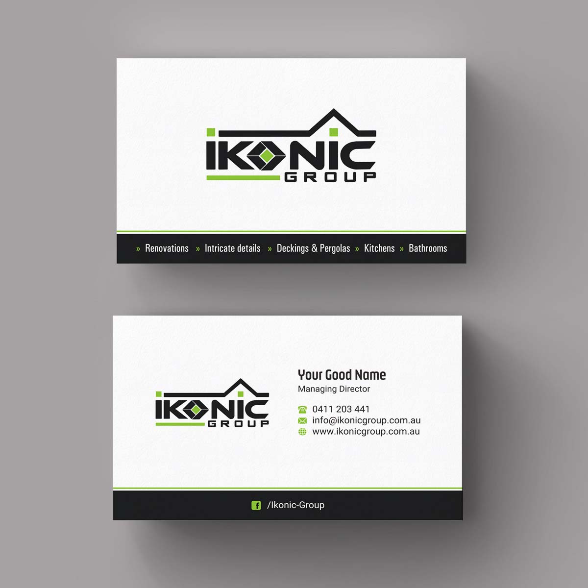 Business Card Design by INDIAN_Ashok for ikonic group | Design #10892148