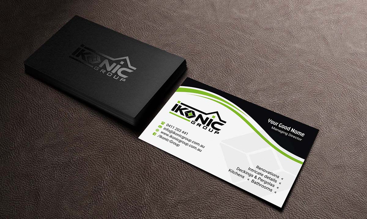 Business Card Design by INDIAN_Ashok for ikonic group | Design #10892149