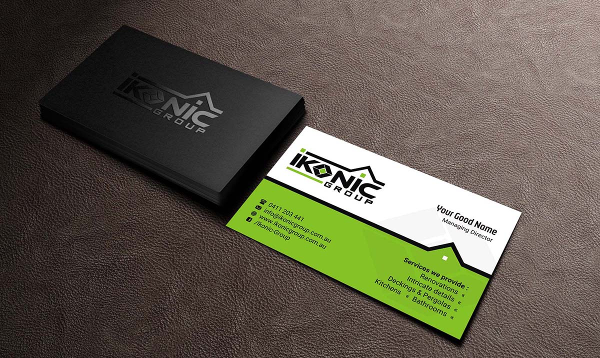 Business Card Design by INDIAN_Ashok for ikonic group | Design #10892151