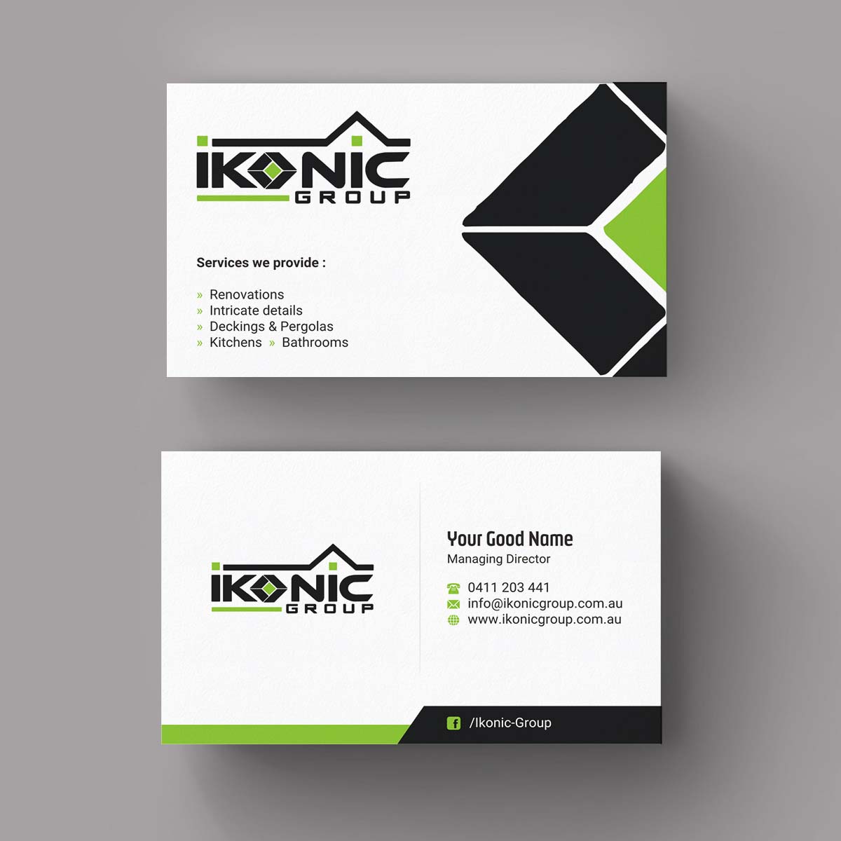 Business Card Design by INDIAN_Ashok for ikonic group | Design #10892153