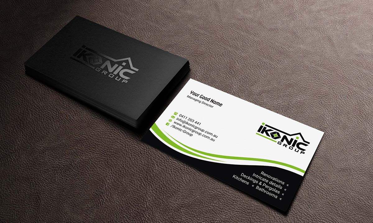 Business Card Design by INDIAN_Ashok for ikonic group | Design #10892156