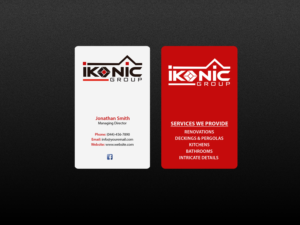 Business Card Design by Creations Box 2015 for ikonic group | Design: #10900468