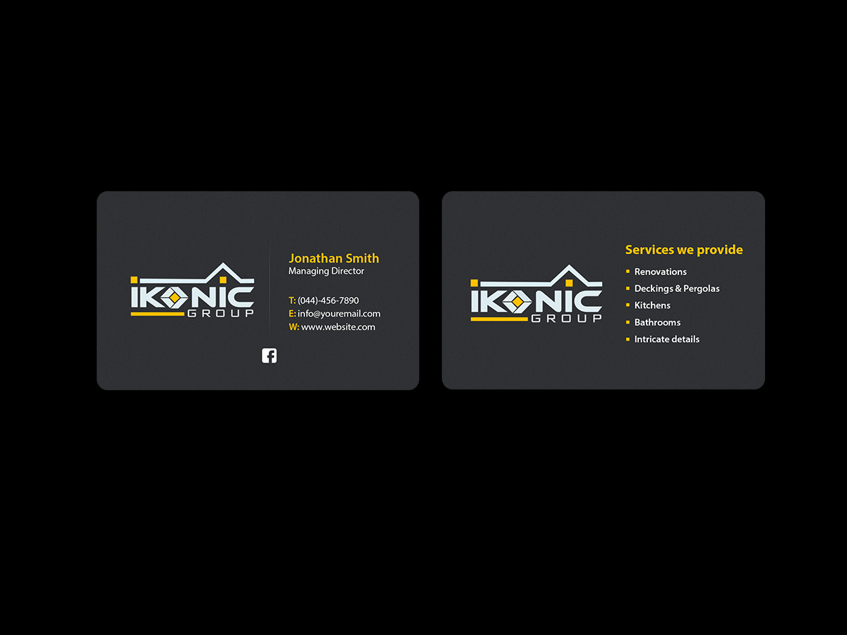 Design de Carte de Visite par Creations Box 2015 pour ikonic group | Design #10900470