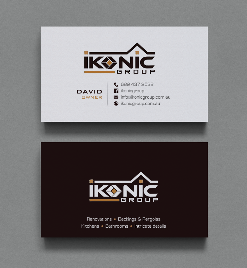 Diseño de Tarjeta de Presentación por chandrayaan.creative para ikonic group | Diseño #10896752