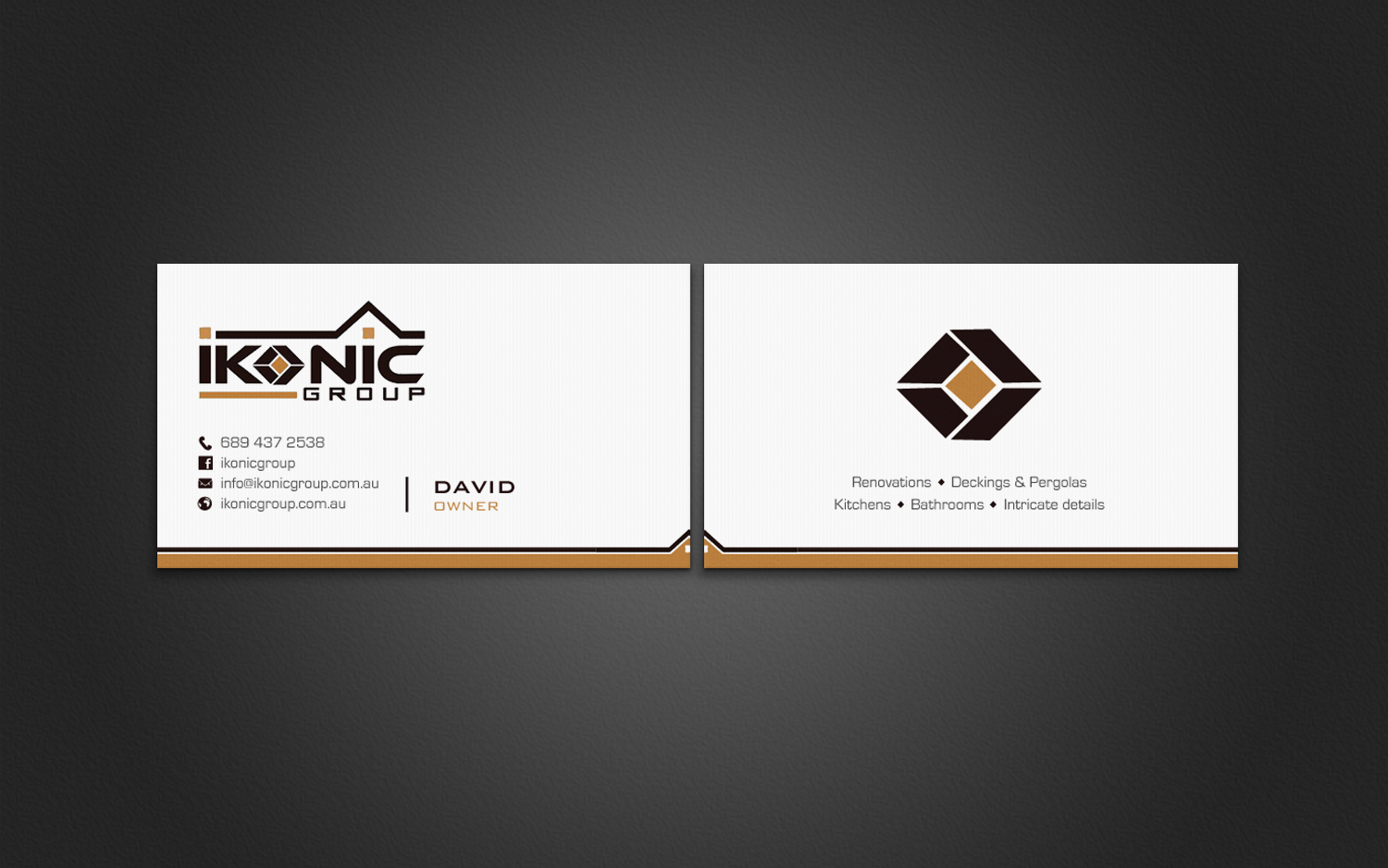 Design de Carte de Visite par chandrayaan.creative pour ikonic group | Design #10896893