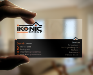 Business Card Design by chandrayaan.creative for ikonic group | Design: #10949266