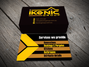 Business Card Design by alhemique1 for ikonic group | Design: #10944406