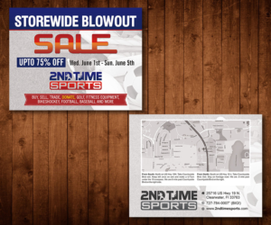 Postcard Design by Designers Hub for 2nd Time Sports | Design: #10892982