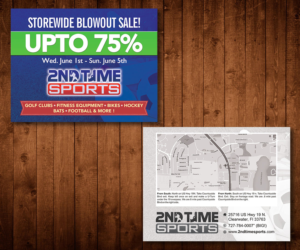 Design de Carte Postale par Designers Hub pour 2nd Time Sports | Design : #10897286