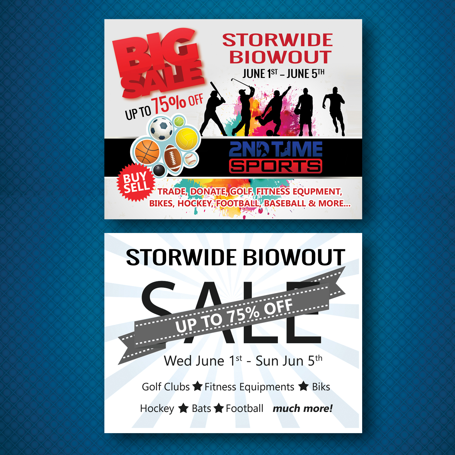 Postcard Design by uk for 2nd Time Sports | Design #10895345