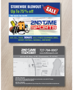 Design de Carte Postale par alex989 pour 2nd Time Sports | Design : #10898358