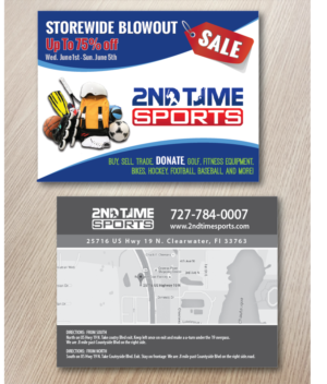 Design de Carte Postale par alex989 pour 2nd Time Sports | Design : #10900049
