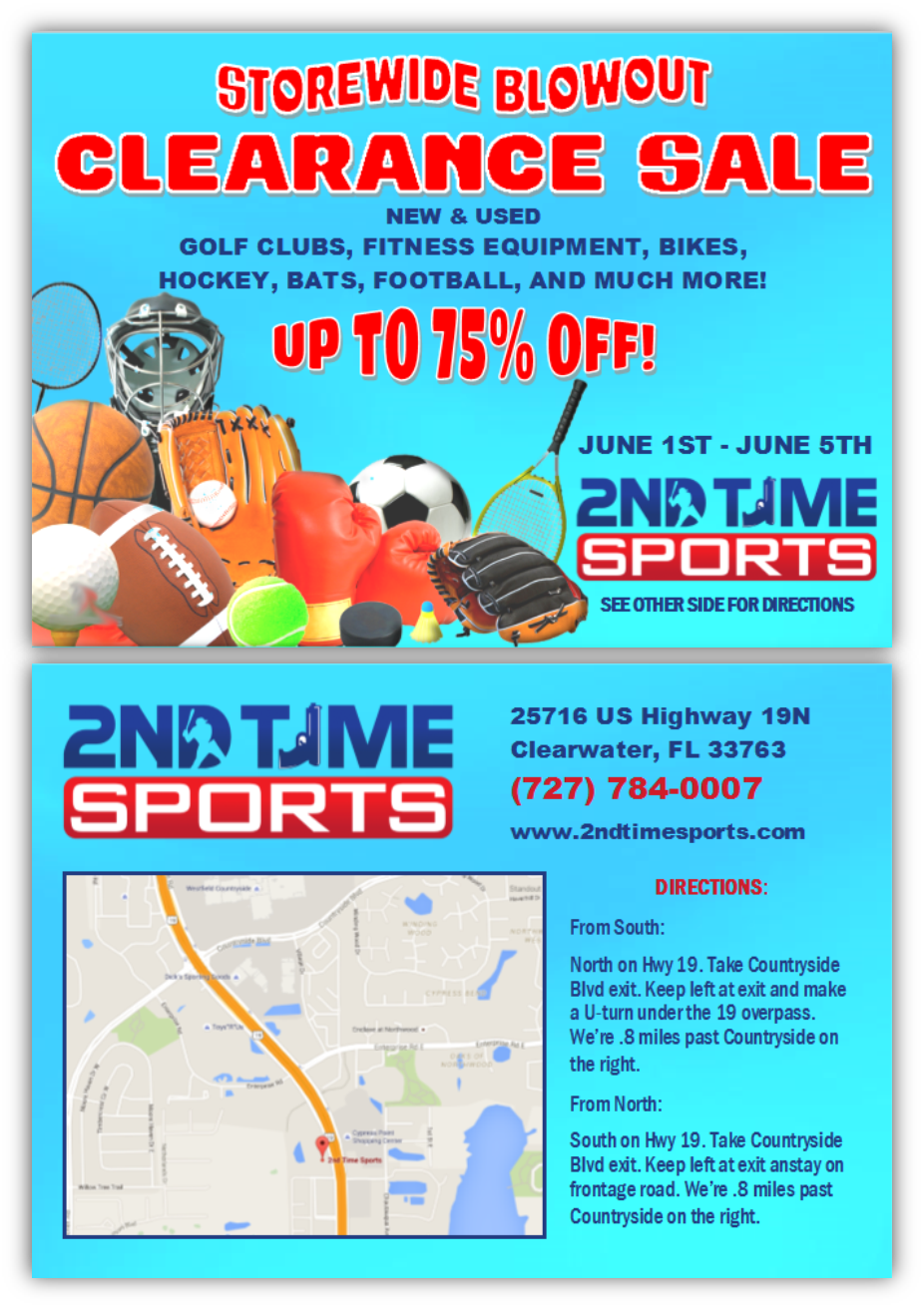 Design de Carte Postale par citygirl17 pour 2nd Time Sports | Design #10891873