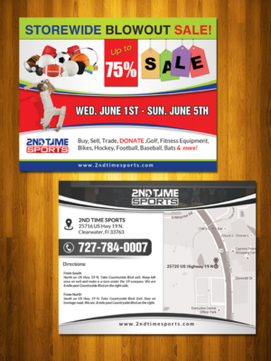 Postcard Design by innovative earth for 2nd Time Sports | Design: #10900865
