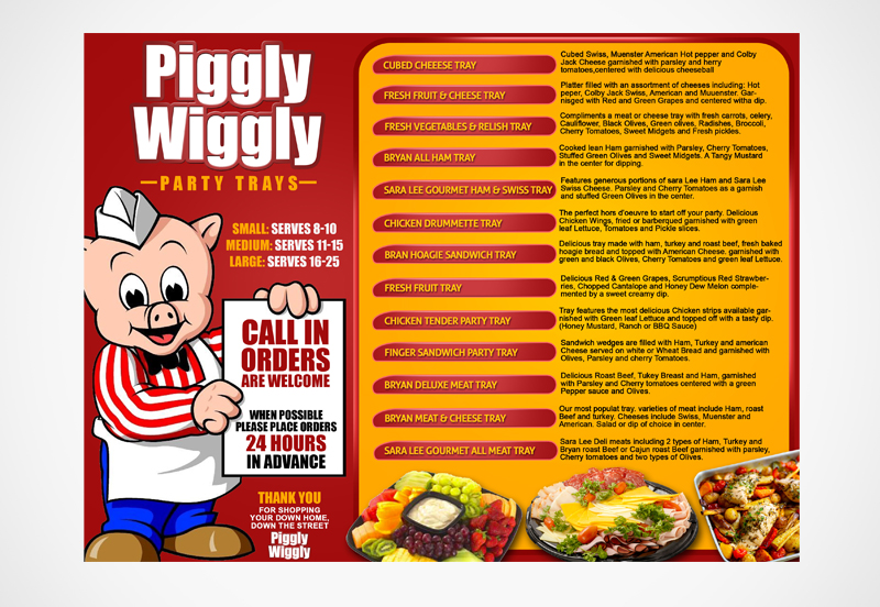 Diseño de Señalética por James Sylvester para JTM Corporation - Piggly Wiggly | Diseño #2259837