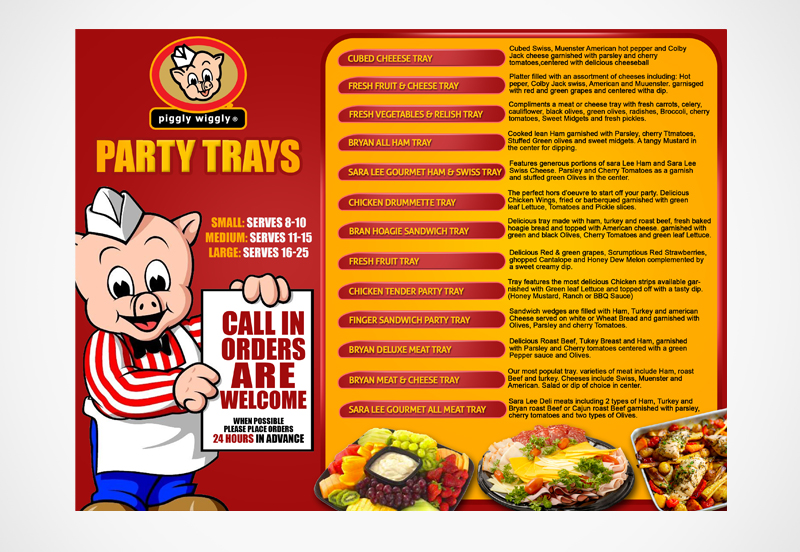 Diseño de Señalética por James Sylvester para JTM Corporation - Piggly Wiggly | Diseño #2261552