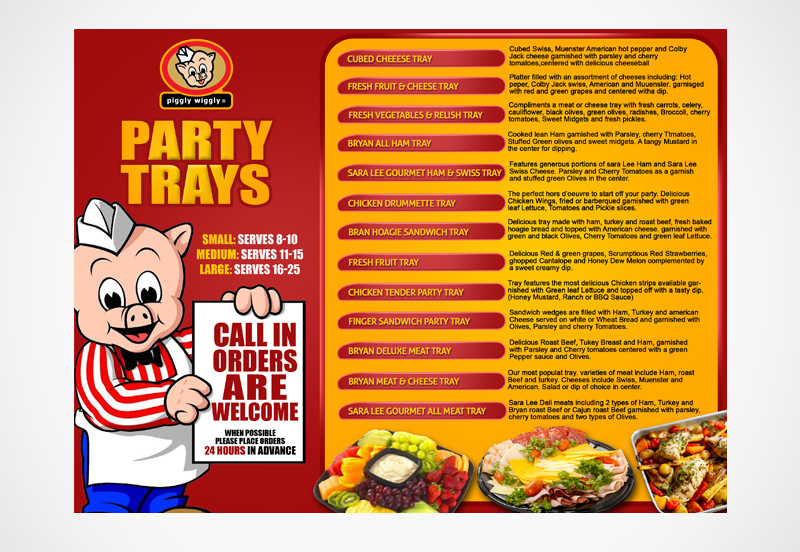 Diseño de Señalética por James Sylvester para JTM Corporation - Piggly Wiggly | Diseño #2261567