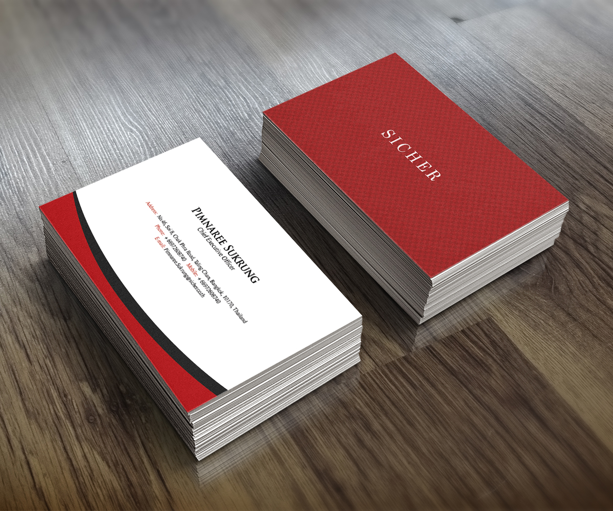 Business Card Design by aglaronde23 for Sicher Company Limited | Design #10896542