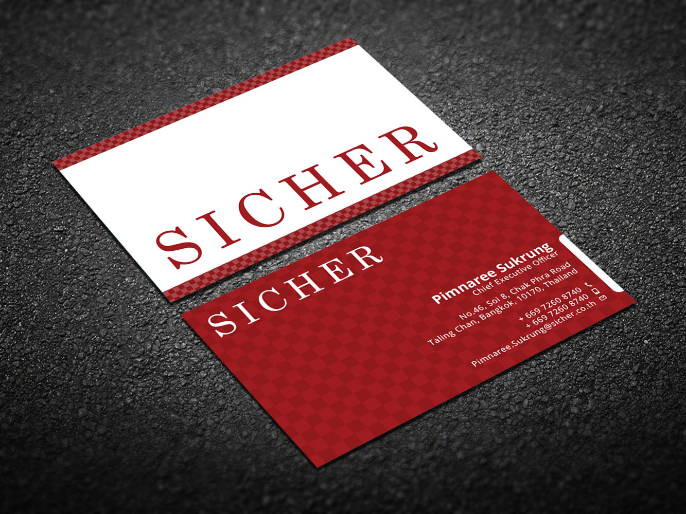 Business Card Design by Verified artistry for Sicher Company Limited | Design #10913102