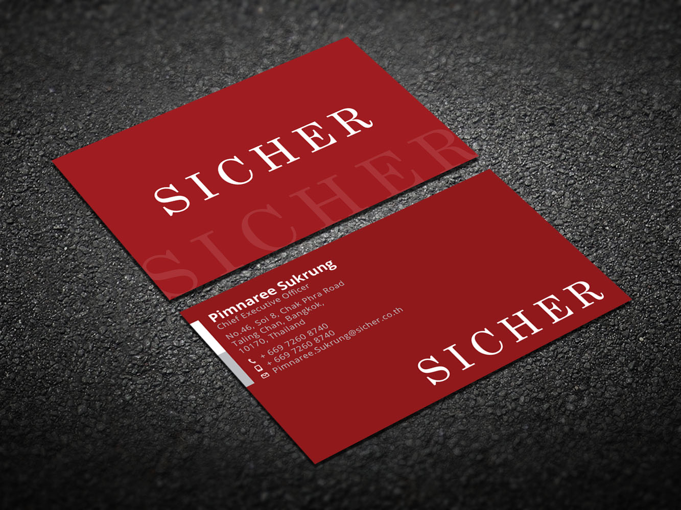 Business Card Design by Verified artistry for Sicher Company Limited | Design #10913113