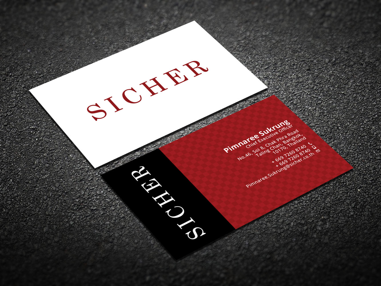 Business Card Design by Verified artistry for Sicher Company Limited | Design #10913117