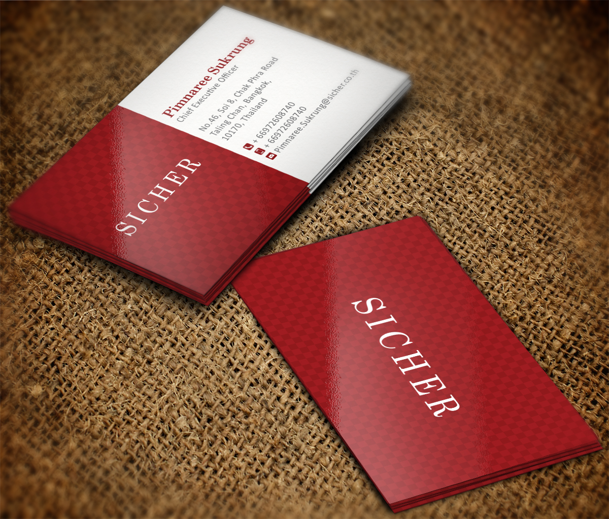 Business Card Design by Grafactory for Sicher Company Limited | Design #10959217