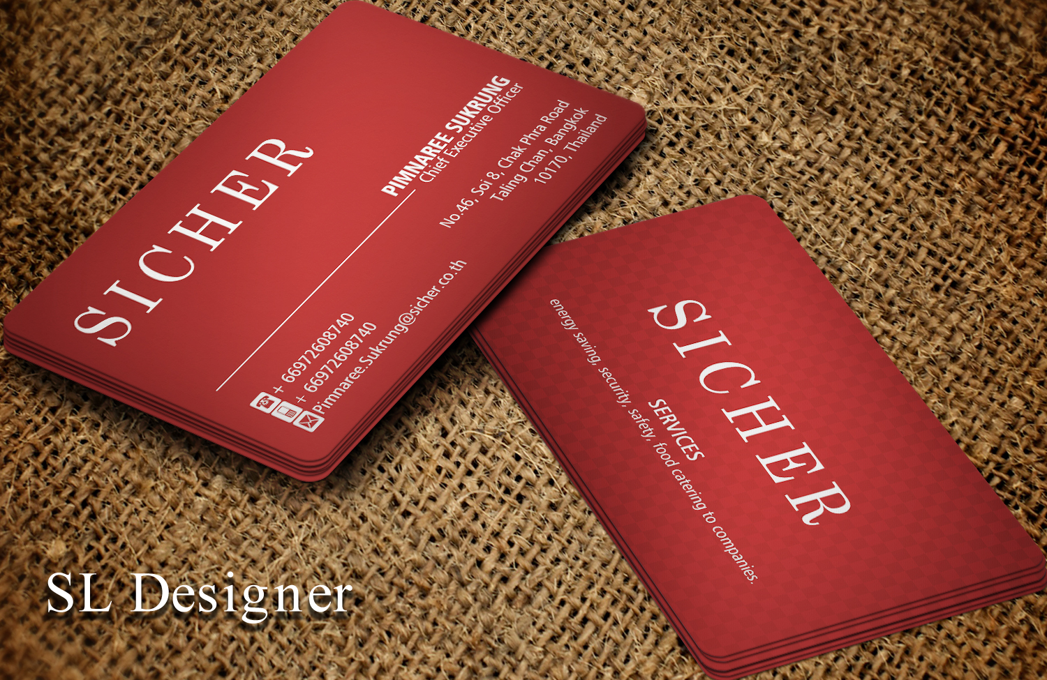 Diseño de Tarjeta de Presentación por SL Designer para Sicher Company Limited | Diseño #10900779