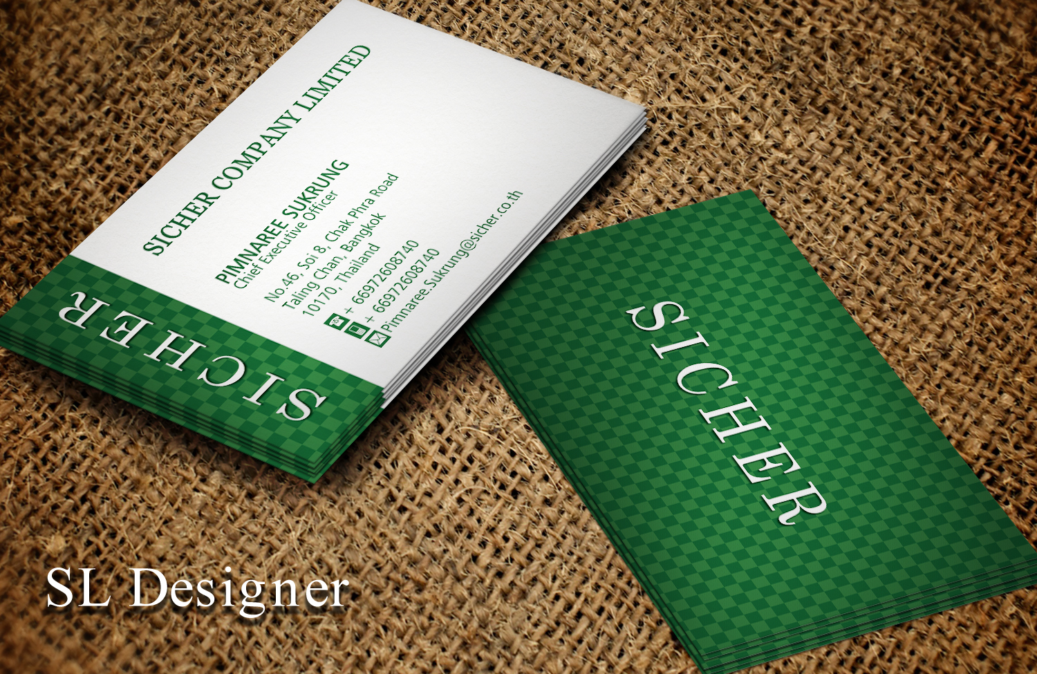 Business Card Design by SL Designer for Sicher Company Limited | Design #10900783