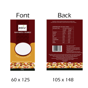 Etikett-Design von navya_lk für ednr real foods | Design: #10939488