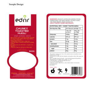 Etikett-Design von sarada.dissanayake für ednr real foods | Design: #10927800