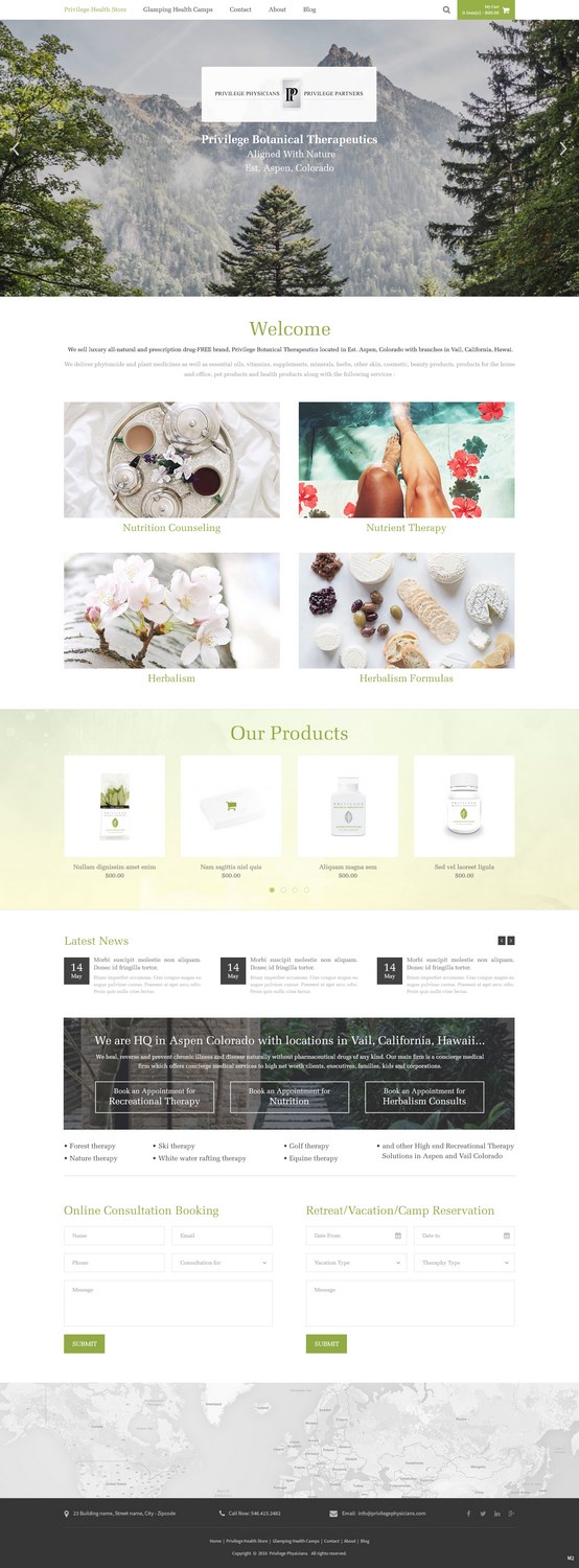 Wordpress Design by pb for PrivilegePhysicians.com | Design #10894591
