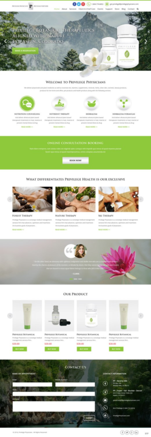 Wordpress Design by pb for PrivilegePhysicians.com | Design: #10896128