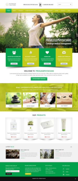 Wordpress Design by pb for PrivilegePhysicians.com | Design: #10896130