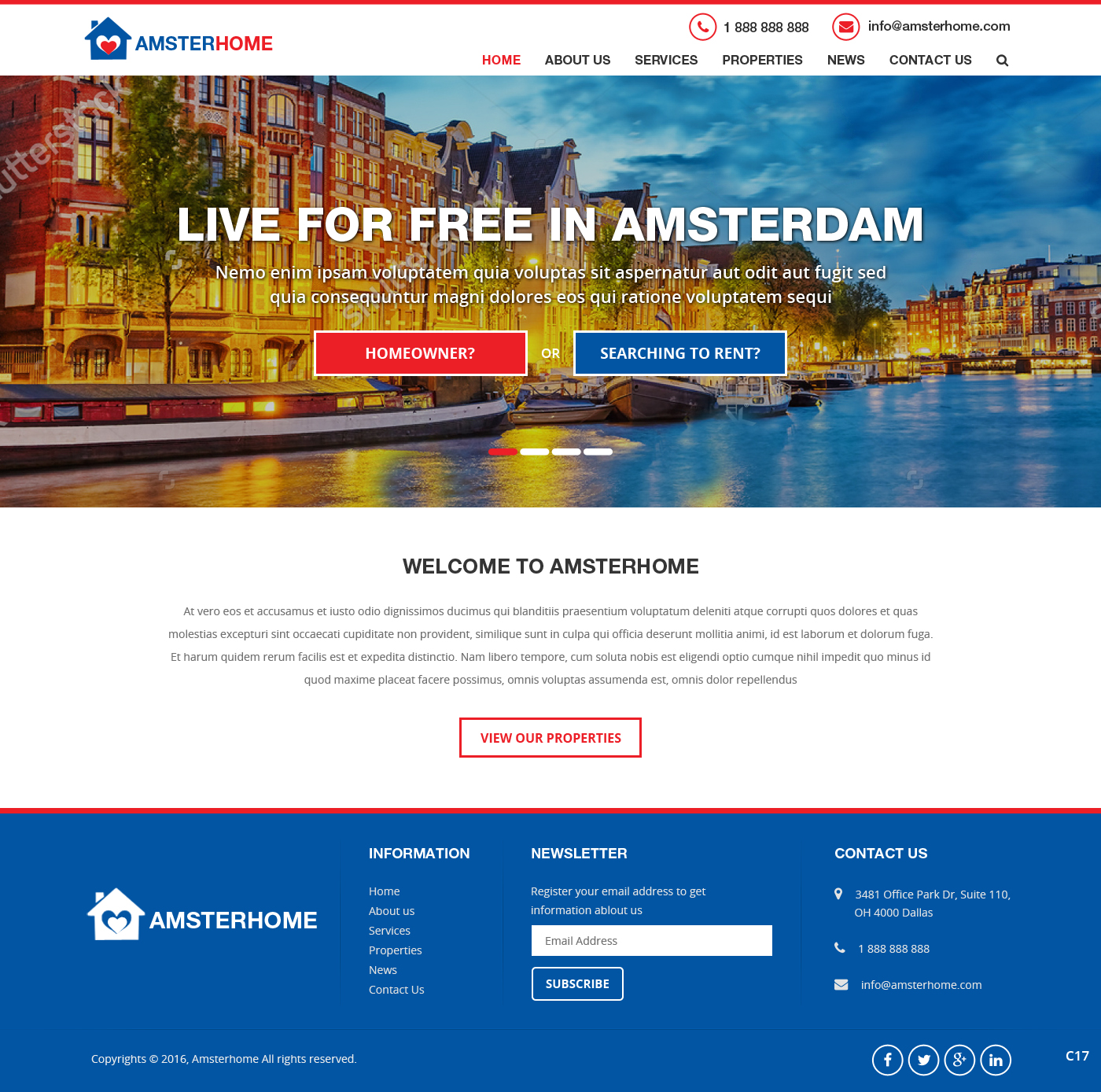 Web Design by pb for Amsterhome | Design #10962009