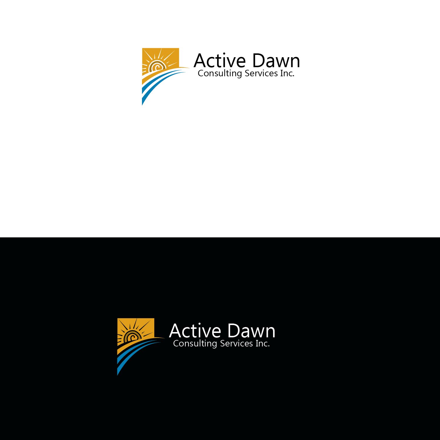Diseño de Logo por emptyboxgraphics para Active Dawn Consulting Services Inc. | Diseño #10990514