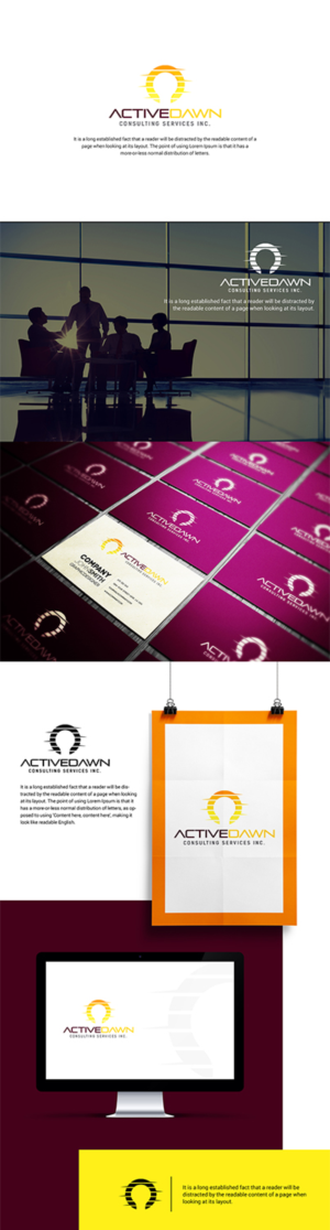 Logo Design by Logo Xtudio for Active Dawn Consulting Services Inc. | Design: #10983964