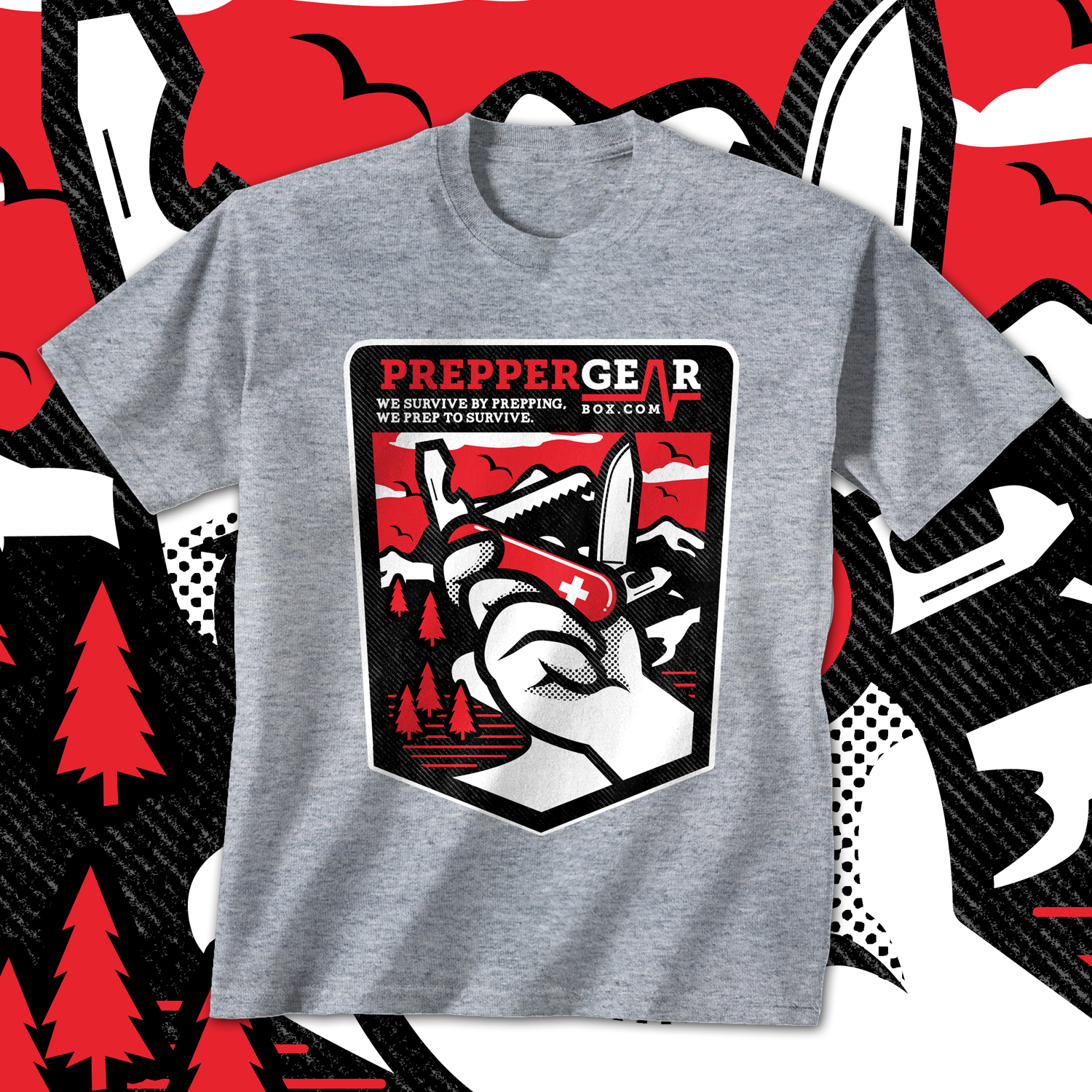 T-shirt Design by furihando for Prepper Gear Box | Design #10930197