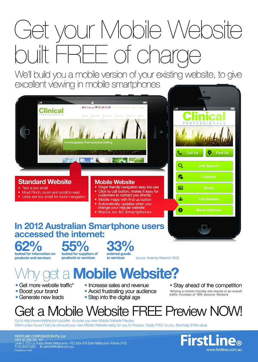 Flyer Design by TonyFitz317 for FirstLine+Corporation+Pty+Ltd | Design #2315113