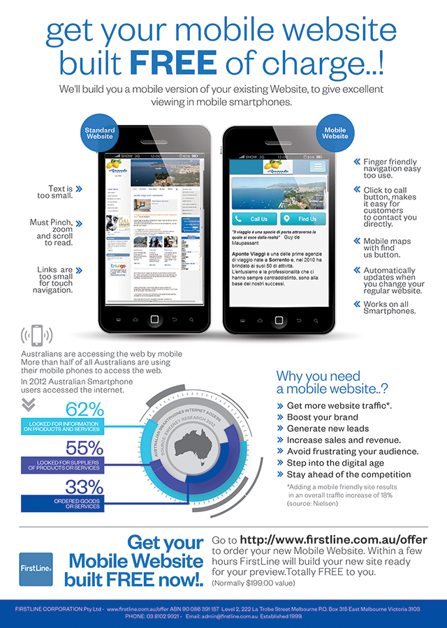 Flyer Design by Alex Neuf for FirstLine+Corporation+Pty+Ltd | Design #2323867