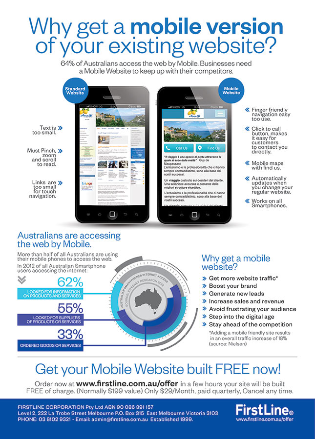 Flyer Design by Alex Neuf for FirstLine+Corporation+Pty+Ltd | Design #2369992