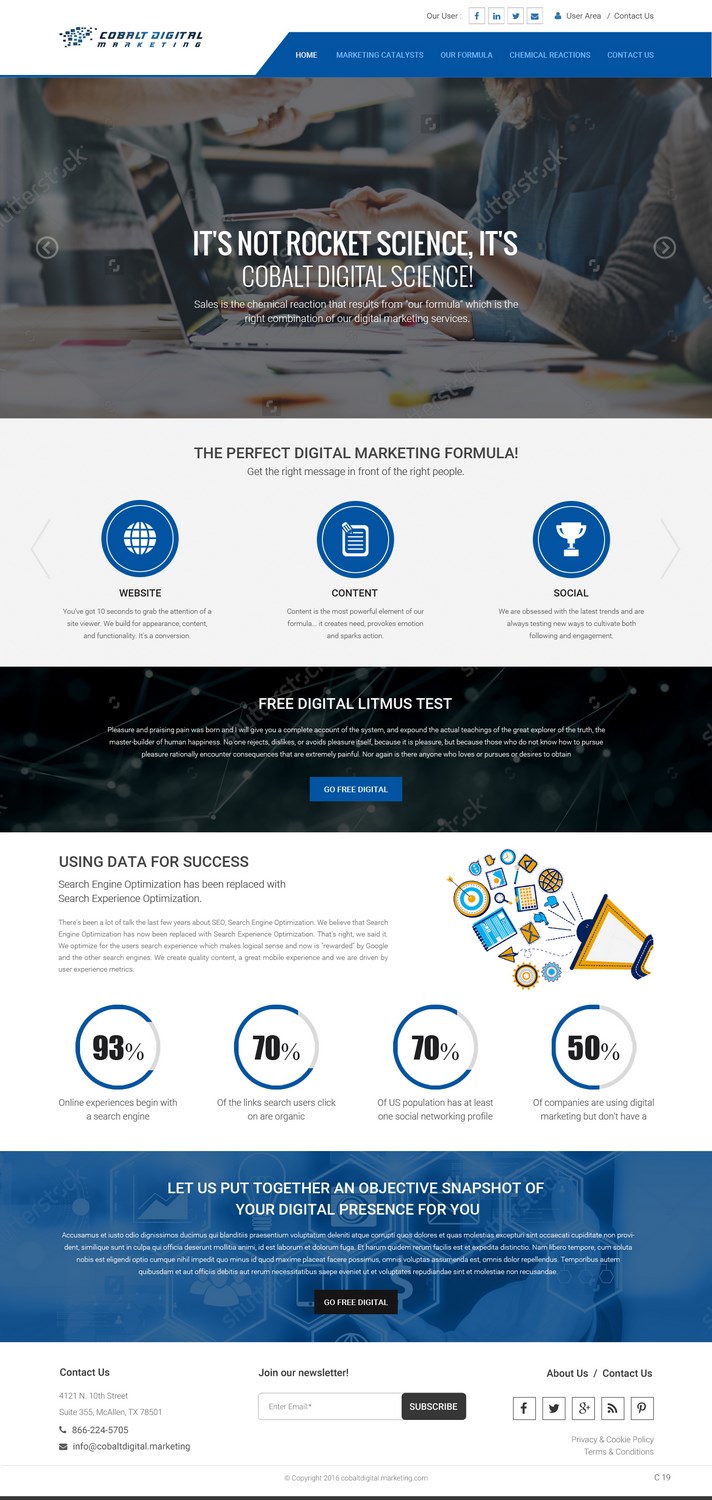 Diseño Web por pb para Cobalt Digital | Diseño #10926197